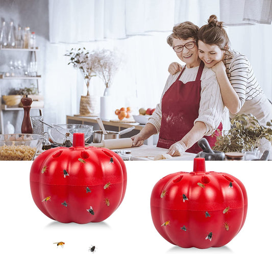 2 Pack Fruit Fly Trap for Indoors, Gnat Killer Traps Indoor, Reusable Fly Catcher for Bugs/Mosquitoes/Gnats