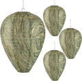  4x Wasp Nest Decoy Hanging - Deterrent for Wasps Hornets Yellow Jackets