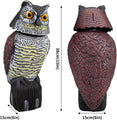 Owl Decoys to Scare Birds Squirrels Away (360 Degree Rotating Head)